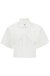 Mm6 Maison Margiela Button-front Poplin Shirt In White