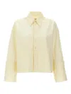 Mm6 Maison Margiela Mm6 By Maison Margiela Cotton Shirt With Front Logo Print In Neutral