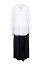 Mm6 Maison Margiela Numbers-motif Cotton Maxi Dress In White