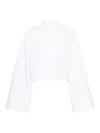Mm6 Maison Margiela Mm6 By Maison Margiela Cropped Cotton Shirt With Front Button Closure In Black