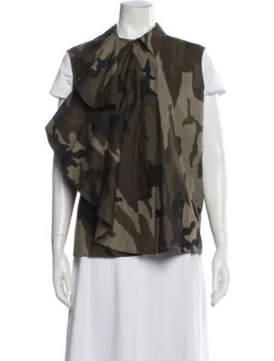 Pre-owned Mm6 Maison Margiela Camouflage Print Jacket In Green