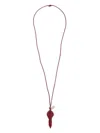 Mm6 Maison Margiela Candle Waxed Key-pendant Necklace In Red