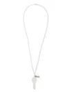 Shop Mm6 Maison Margiela Candle Waxed Key-pendant Necklace In White