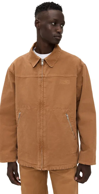 Mm6 Maison Margiela Canvas Jacket Tobacco