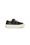 Mm6 Maison Margiela Canvas Low Trainers With Numeric Logo In Black