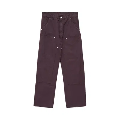 Pre-owned Mm6 Maison Margiela Canvas Workwear Pants 'dark Wine' | Red | Men's Size 31