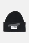 Mm6 Maison Margiela Ribbed Wool Blend Cap In Blue