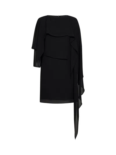 Mm6 Maison Margiela Cape-overlay Chiffon Dress In Animal Print