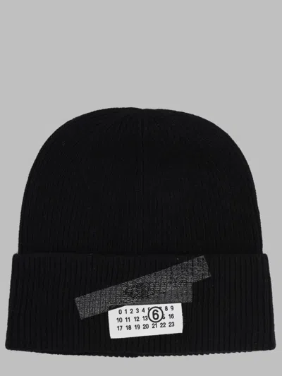 Mm6 Maison Margiela Mini Wool Hat In Black
