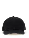 Mm6 Maison Margiela Mm6 By Maison Margiela Curved Brim Baseball Cap With Subtle Logo In Black