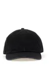 Mm6 Maison Margiela Mm6 By Maison Margiela Curved Brim Baseball Cap With Subtle Logo In Black