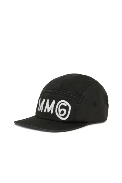 Mm6 Maison Margiela Cappello Da Baseball Con Logo In Black