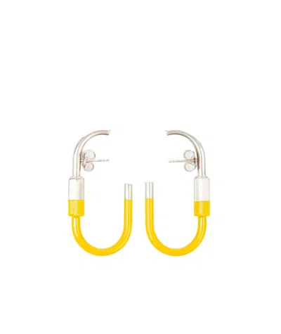 MM6 MAISON MARGIELA CARABINER HOOP EARRINGS