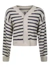 Mm6 Maison Margiela Mm6 By Maison Margiela Cropped Knit Cardigan With Button Closure