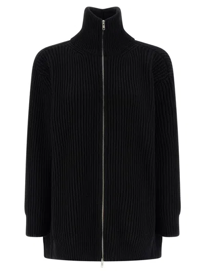 Mm6 Maison Margiela Cardigan Dress In Black