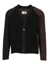 Mm6 Maison Margiela Colorblock Cardigan Color Block In Black