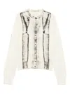 Mm6 Maison Margiela Cardigan-print Jumper In White