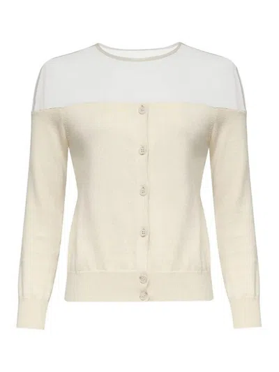 Mm6 Maison Margiela Cardigan In White