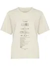 Mm6 Maison Margiela Care Label-print Cotton T-shirt In Nude