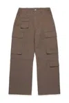 Mm6 Maison Margiela Pantaloni Cargo Con Numeric Logo In Brown
