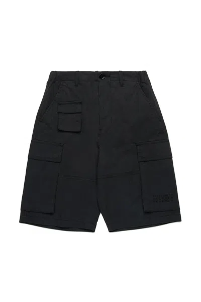 Mm6 Maison Margiela Shorts Cargo Con Numeric Logo In Black