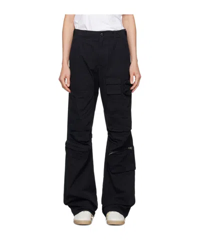 Mm6 Maison Margiela Cargo Straight Trousers In Black