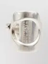 Mm6 Maison Margiela Carved Open Design Hammered Ring In Purple