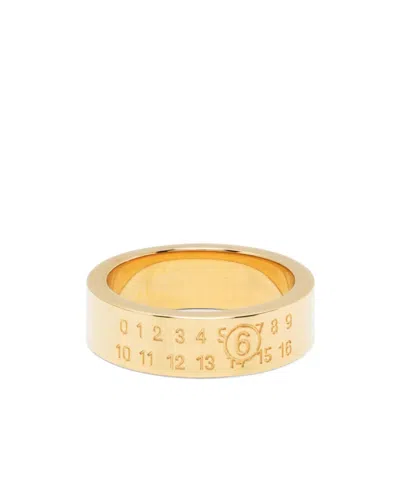 Mm6 Maison Margiela Carving A Ring In Yellow