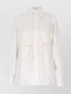 Mm6 Maison Margiela Casual Long Sleeve Pointed Collar Top