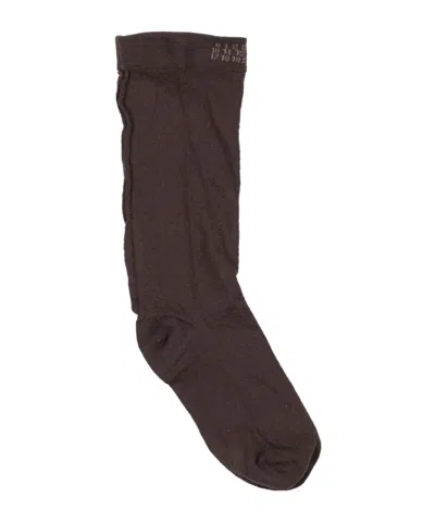 Mm6 Maison Margiela Casual Solidcolor Long Socks In Brown