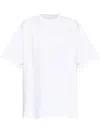 Mm6 Maison Margiela Casual White Cotton T-shirt With Crew Neck Design In White