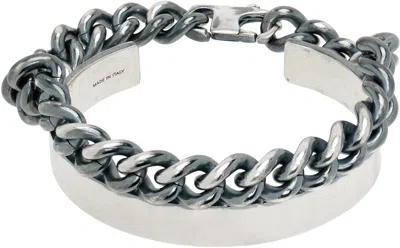 Mm6 Maison Margiela Chain Cuff Bracelet In Metallic