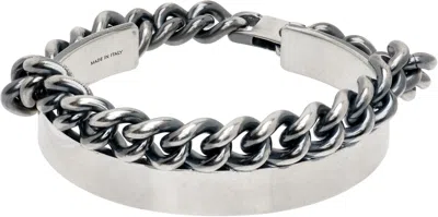 Mm6 Maison Margiela Chain Cuff Bracelet In Metallic