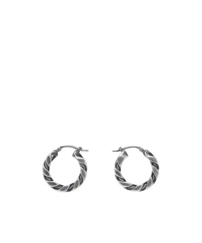 Mm6 Maison Margiela Chain-link Hoop Earrings In Gray