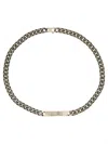 Mm6 Maison Margiela Link Chain Necklace For A Stylish Look In Metallic