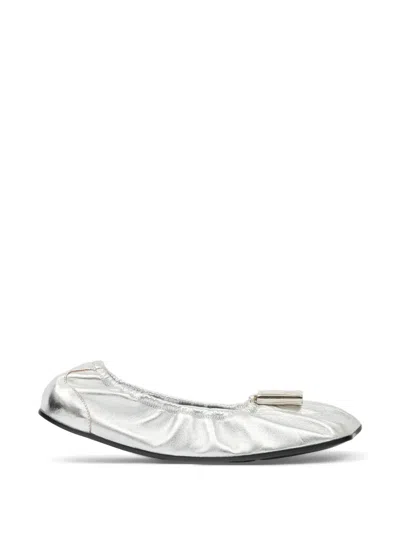 Mm6 Maison Margiela Charm-detail Ballerinas In Silver