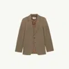 Mm6 Maison Margiela Check Suit Jacket In Brown