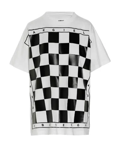 MM6 MAISON MARGIELA MM6 MAISON MARGIELA CHECKED CREWNECK T-SHIRT