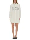 Mm6 Maison Margiela Mm6 By Maison Margiela Chemisier Dress With Print In White