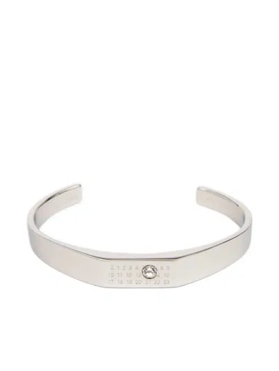 Mm6 Maison Margiela Chevalier Crystal Bracelet In Silver