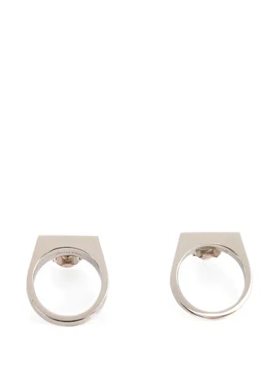 Mm6 Maison Margiela Chevalier Ring Earrings In Neutral