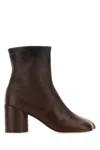 Mm6 Maison Margiela Anatomic Block-heel Boots In Brown