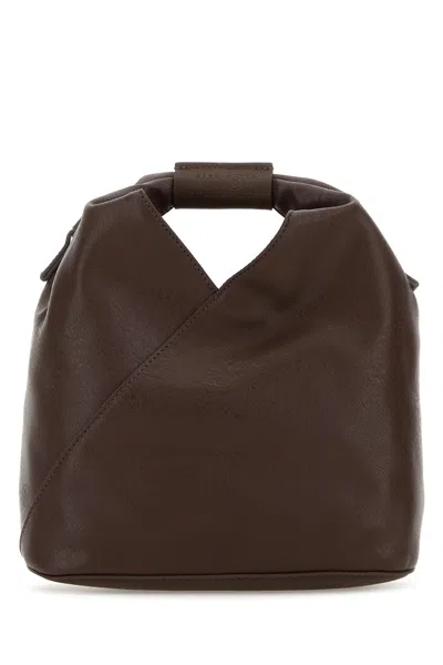 Mm6 Maison Margiela Chocolate Synthetic Leather Japanese Handbag In Brown