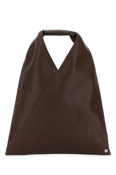 Mm6 Maison Margiela Chocolate Synthetic Leather Japanese Handbag In Brown