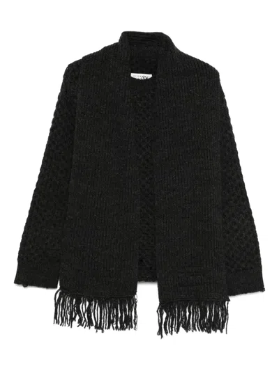 Mm6 Maison Margiela Chunky-knit Sweater In Black