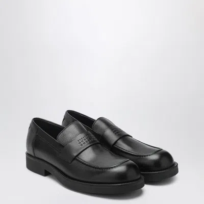 Mm6 Maison Margiela Leather City Biker Loafers In Black