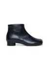 Mm6 Maison Margiela Ankle Leather Boots In Black