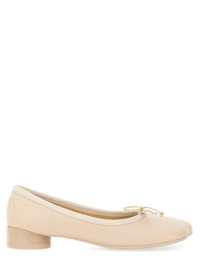 Mm6 Maison Margiela Woman Ballet Flats Cream Size 10 Soft Leather In Beige