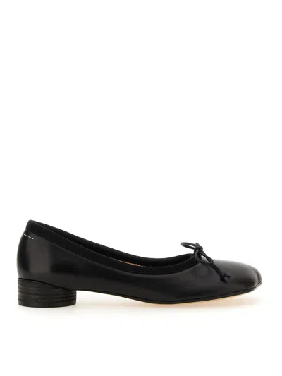 Mm6 Maison Margiela Classic Anatomical Ballet Flats In Black