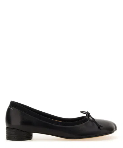 Mm6 Maison Margiela Classic Anatomical Ballet Flats In Black